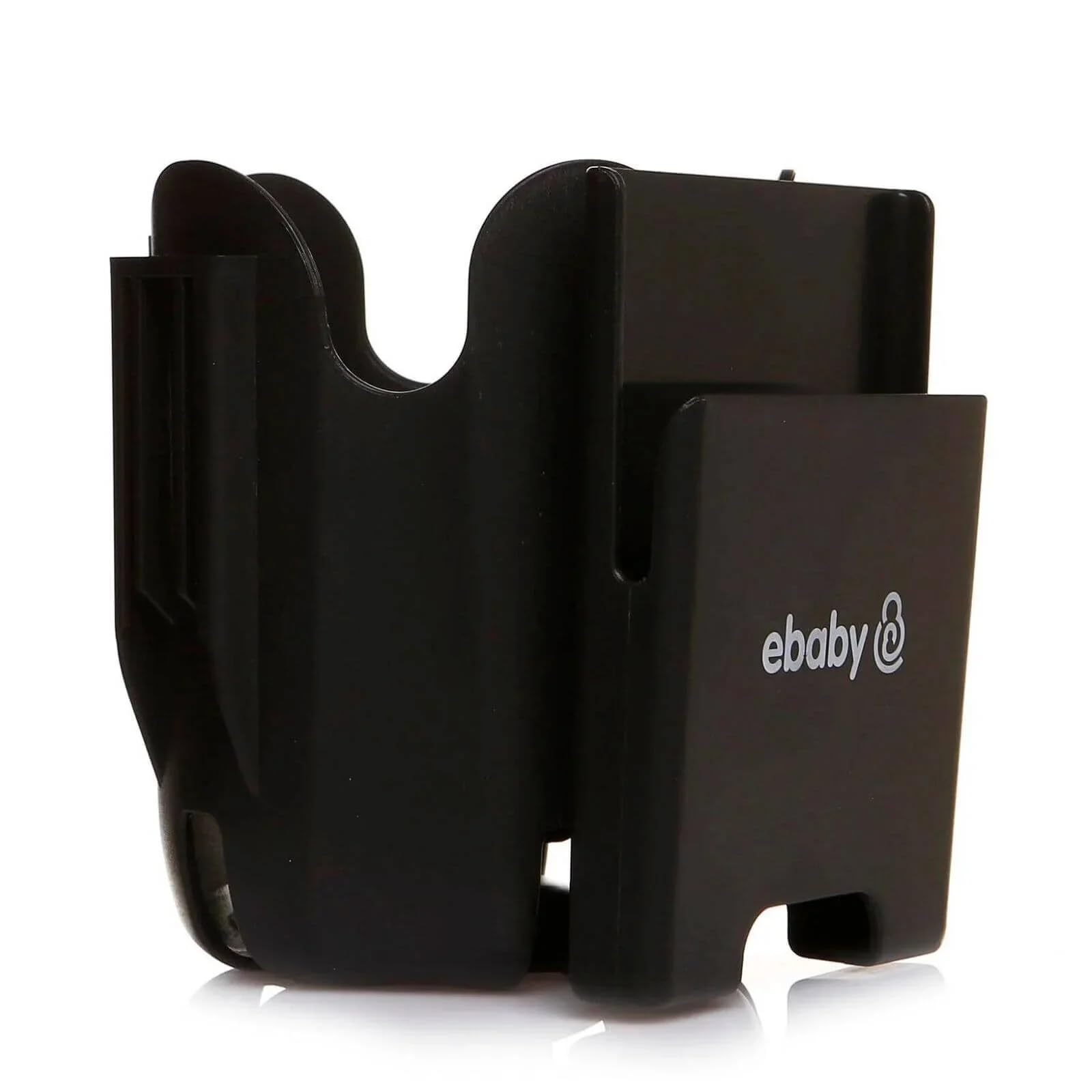 ebaby Baby Stroller Phone and Cup Holder | Baby Stroller, Phone and Cup Holders | Adjustable Bottle and Phone Organizer for Bikes, Cars, Walkers and Wheelchairs (Black)