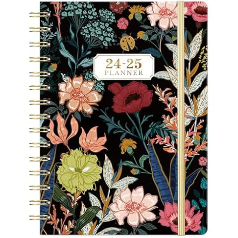 Planner 2024-2025 - Academic Planner 2024-2025, JUL 2024 - JUN 2025, 6.4" x 8.5" Weekly Monthly Planner with Tabs, Hardcover, Elastic Closure, Back Pocket Cover