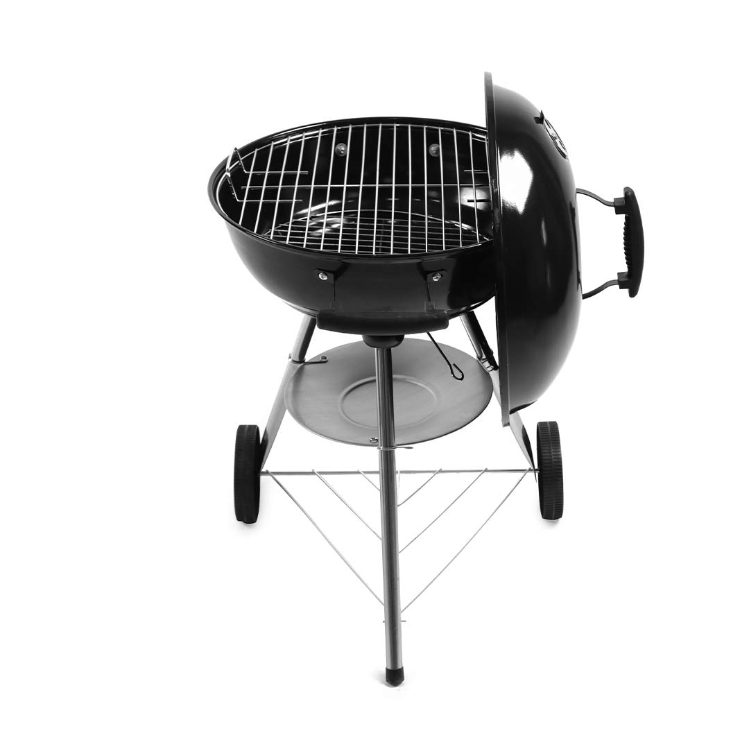 Kono Kettle BBQ Grill Charcoal Grill Trolley with 2 Grids 2 Wheels