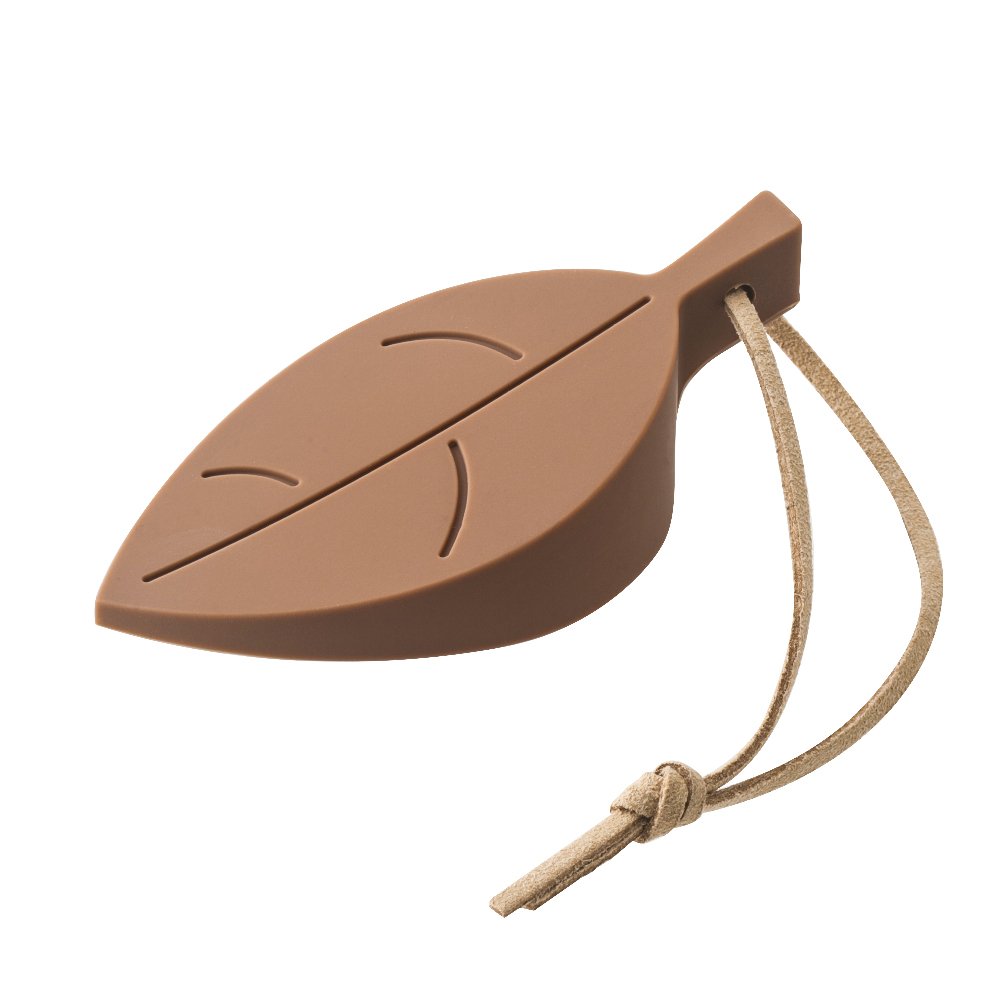 SpiderJuice Cute Flexible Silicone Leaf Shape Wedge Door Window Stopper with Lanyard, Single Piece (9.5 x 5 x 2.5 cm, Random Colour)