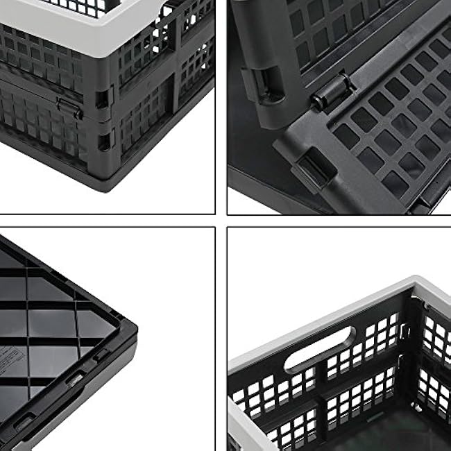 16-Liter Collapsible Storage Crates/Stackable Storage Container Basket, Set of 2