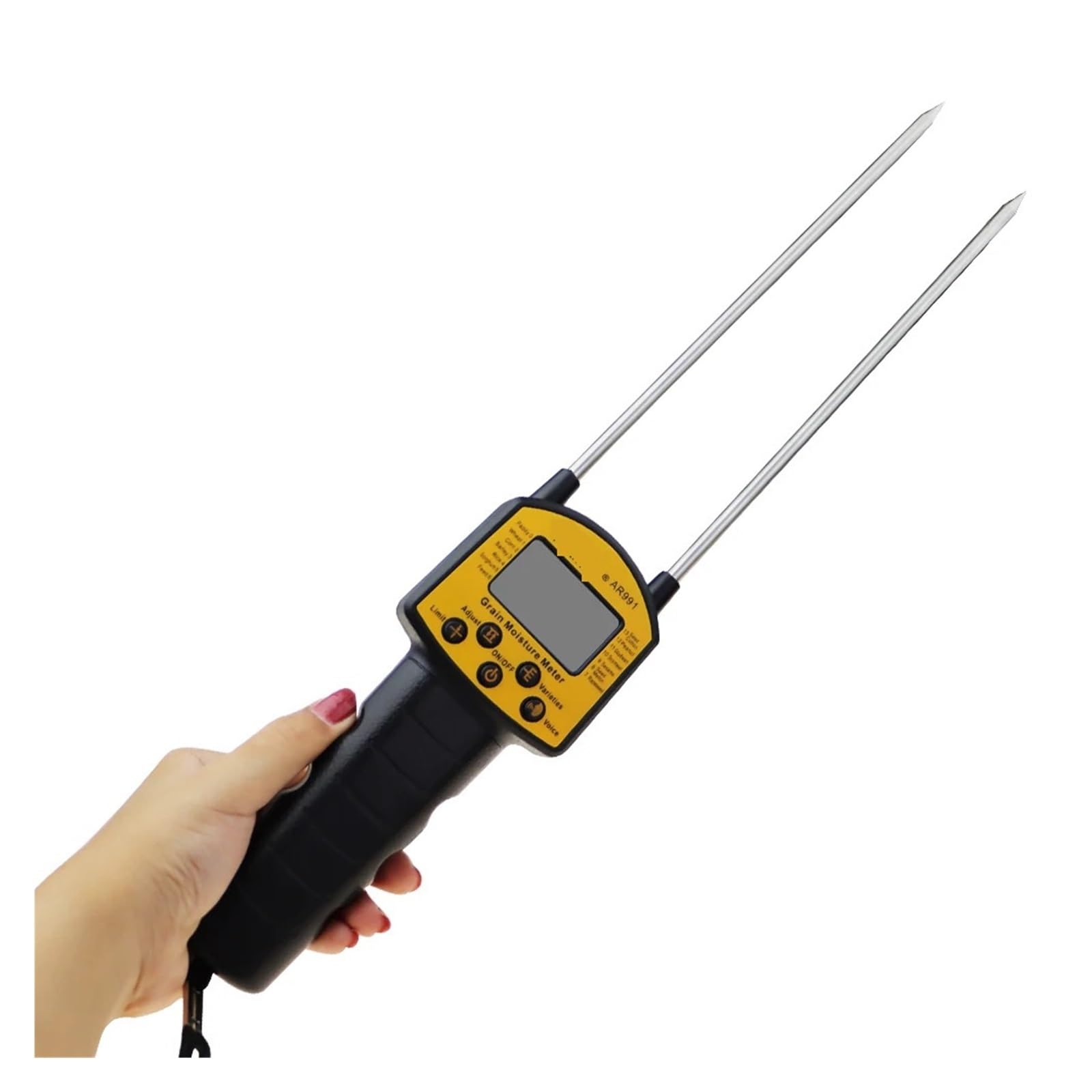 Medidor de Humedad de Grano, higrómetro, medidor de Humedad Digital for maíz, Trigo, arroz, Frijoles, harina de Trigo, forraje y Semillas de Colza Medición precisa y exacta