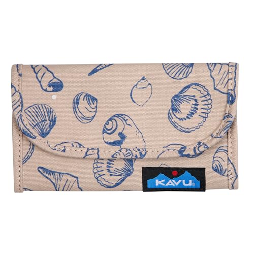 KAVU Big Spender Tri-fold Wallet Clutch Travel Organizer - Shell Life