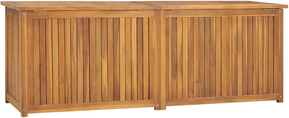 Patio Box 59.1"x19.7"x21.7" Solid Wood Teak, Patio Storage Boxes