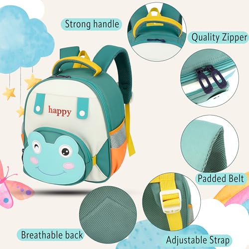 Image of Storite Kids Backpack for Boys & Girls 8L (3-6 Years) | Cute Crab Design Lightweight Toddler School Bag | Nursery & Preschool Cartoon Backpack with Front Pocket