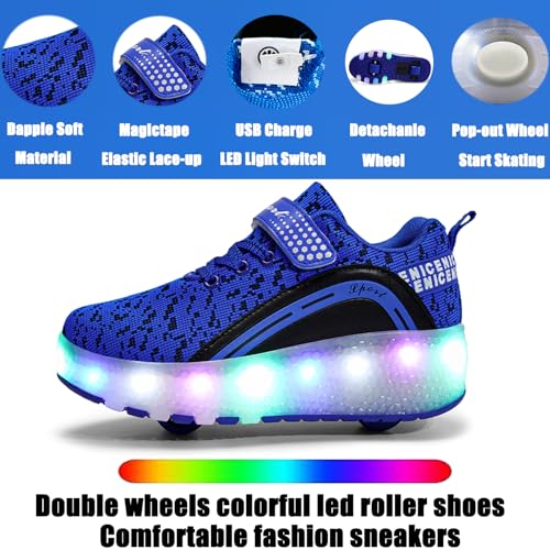 Image of Ylllu Kids LED Roller Skate Shoes with Wheel Light up Roller Shoes Gift for Girls Boys Children
