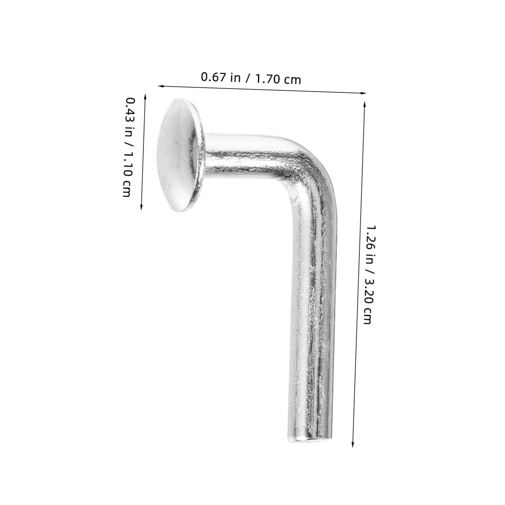 OUNONA Warehouse Werehousse 100pcs Security Pin Heavy Duty Universal Safety Pin Bolt Clips J Safety Clip, silver, 3.20X1.70X1.10CM - Image 2