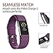 POY Replacement Bands Compatible for Fitbit Charge 2, Classic & Special Edition Sport Wristbands, Large Plum, 1PC