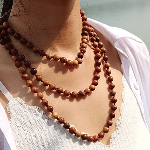 Fashion Natural Round Wooden Beads 60'' Long Strand Art Deco Necklace For Women(Xl-1170-B) #TOP2