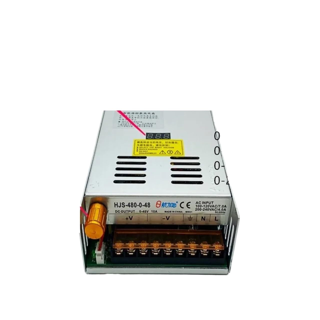 EDEDE Schaltnetzteil, AC DC Transformatoren zu 5V 12V 24V Schaltnetzteil Einstellbar 36V 48V 60V 80V 120V 160V 480W Digital Display(0-160V 0-3A)