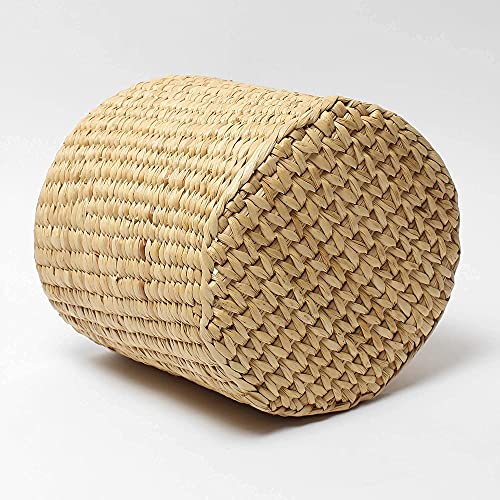 Image of HabereIndia - Kouna Grass Planter Cum Round Storage Basket (Beige, 18 X 18 X 18 Cm)