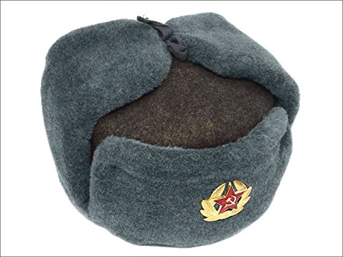 Authentic ww2 russian army ushanka winter hat with soviet red sta…