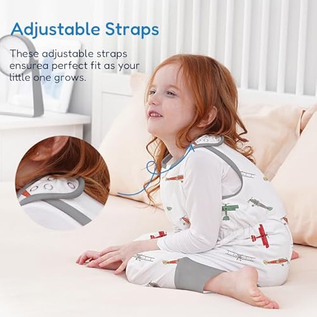TotAha Toddler Sleep Sack with Legs, 0.5 TOG Light and Soft Baby Sleeping Bag, Walker Sleep Sack for Babies 12-24M, 2T-3T