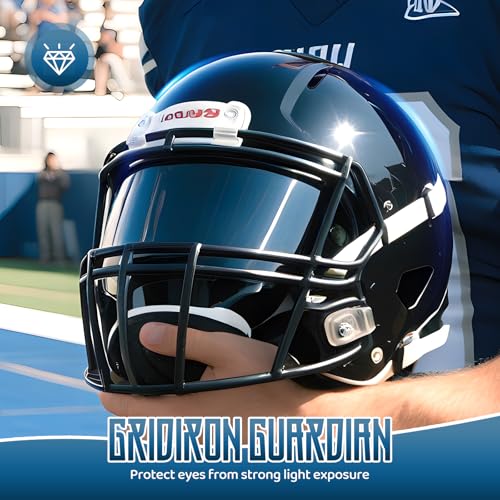 Image of Football Helmet Visor for Helmets, Impact-Resistant Eye Protection for Youth & Adult Football Players