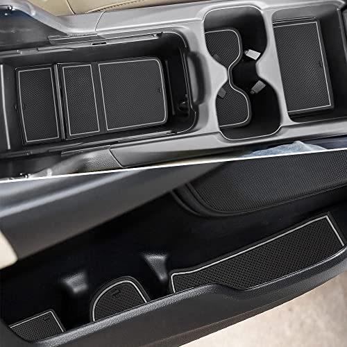 Auovo 20pcs Anti Dust Mats for 2022 2020 2021 Honda CR-V/CRV Accessories Premium Custom Non-Slip Car Cup Holder Inserts, Center Console Liner, Door Pocket Liners Interior(Gray Trim)