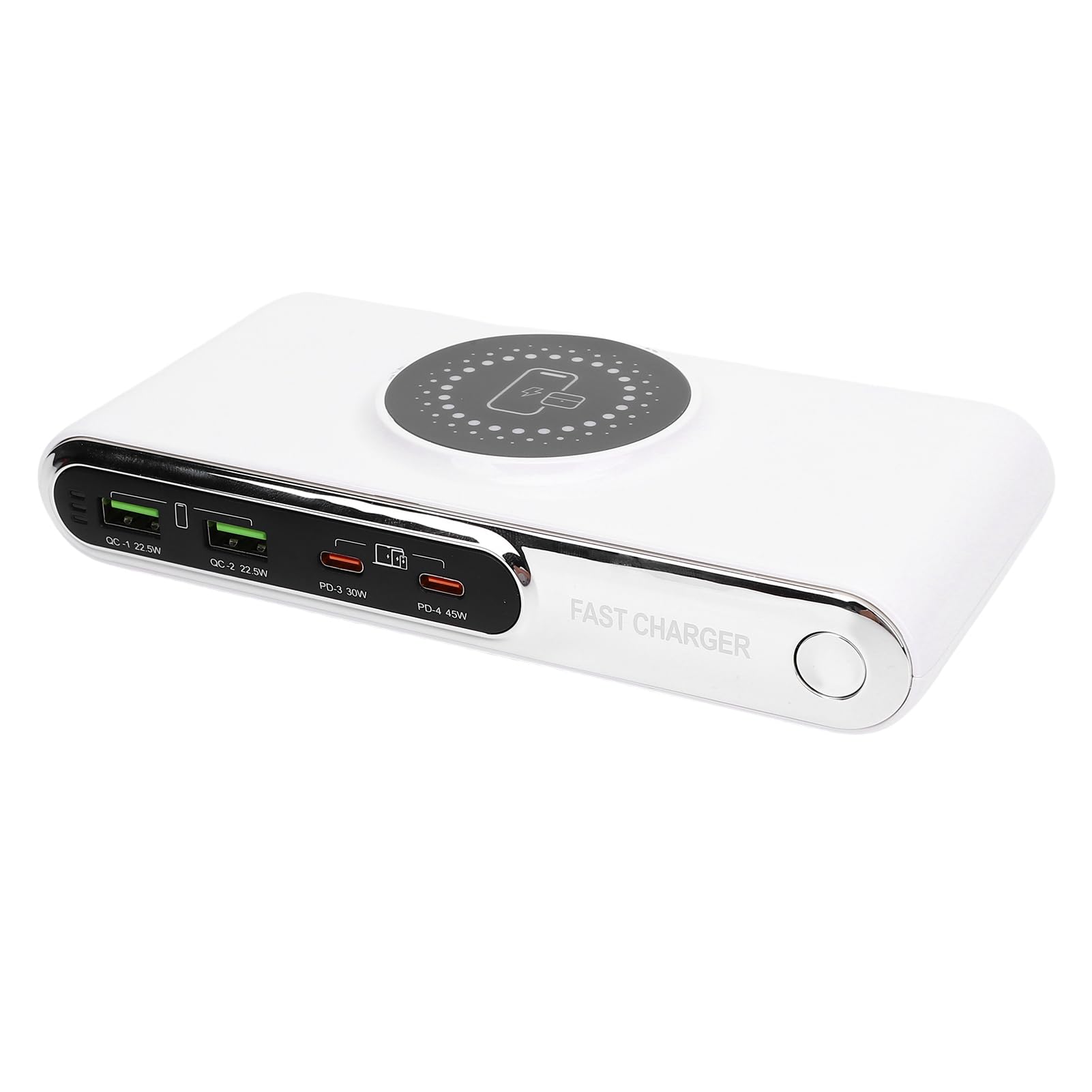 Fdit Caricatore USB C da 72W, Stazione di Ricarica Rapida con Ricarica da | Materiale ABS, Protezione da Sovratensione, Formato Portatile, per Viaggi
