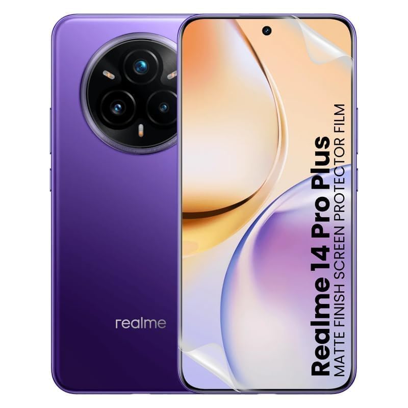 Image of BLACKSHEEP Matte Screen Protector for Realme 14 Pro Plus 5G (Pack of 1) Membrane Case Friendly Full Edge to Edge Screen Coverage & Installation Kit