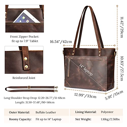 Bolso Tote de Cuero para Mujer S-ZONE miniatura 3