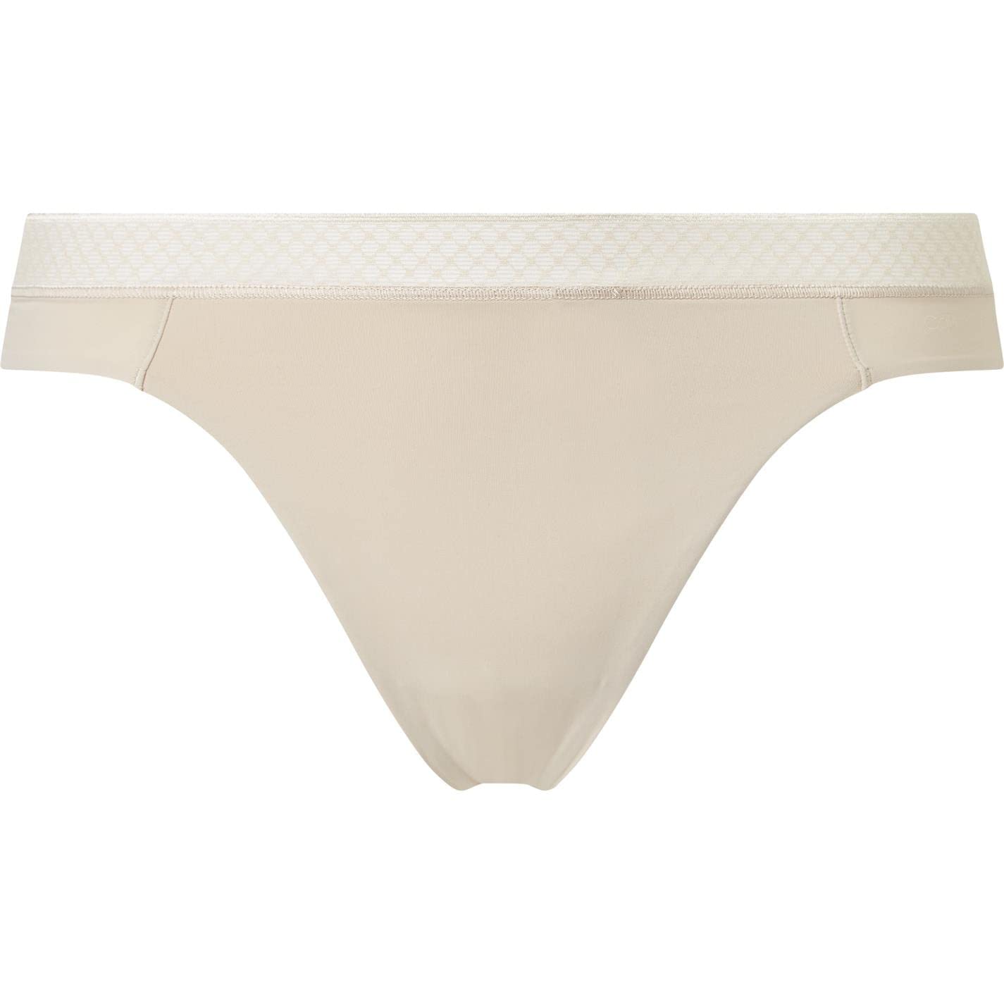 Calvin Klein Women Thong Tanga, Beige (Beechwood), S