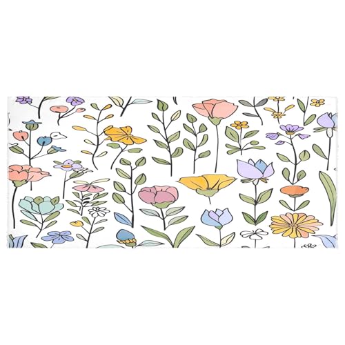 Cute Wildflowers Scarfs for Women Lightweight Scarf Head Shawl Soft Scarves and Wraps4