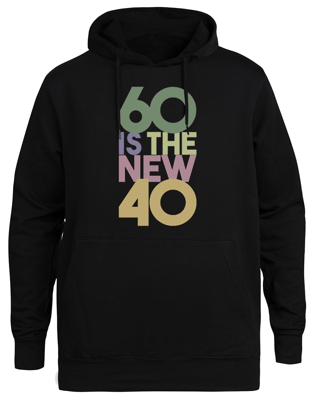 60 To Nowe 40 60. Urodziny Unisex Czarna Bluza Ekologiczna z Kapturem Unisex Black Hoodie Eco-Friendly Hooded Jacket