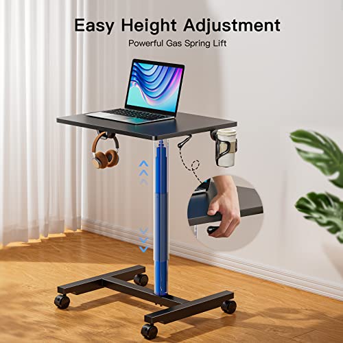 Ergear Mobile Standing Desk, Height Adjustable Laptop Desk With Wheels Ultrawide Monitor Arm With Usb #TOP2