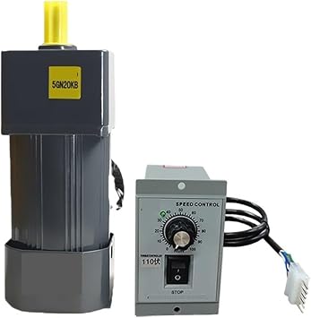 AC Geared Motors 90W 110V AC Gear Motor 5IK90RGN-AF with Speed Regulator Adjustable Speed High Torque Asynchronous Motor Shaft Diameter 15mm0-13.5RPM