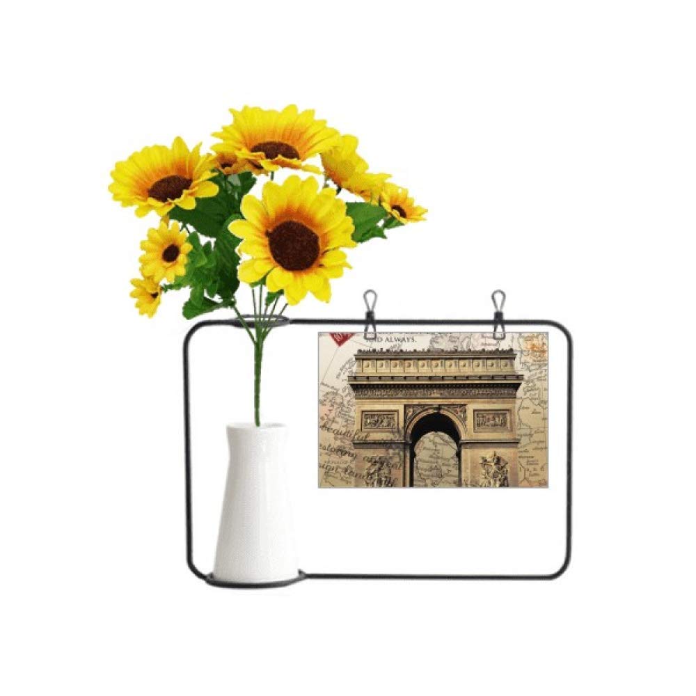 Beauty Gift tournesol et carte Arc de Triomphe idée cadeau