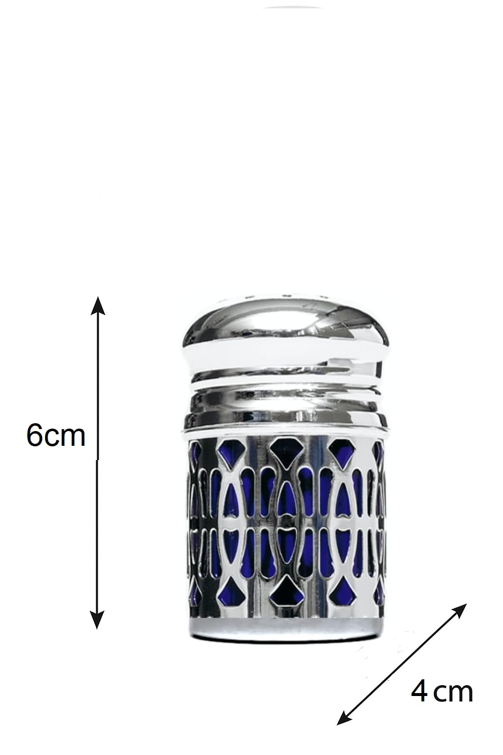 Juego de 2 saleros y pimenteros plateados de metal plateado