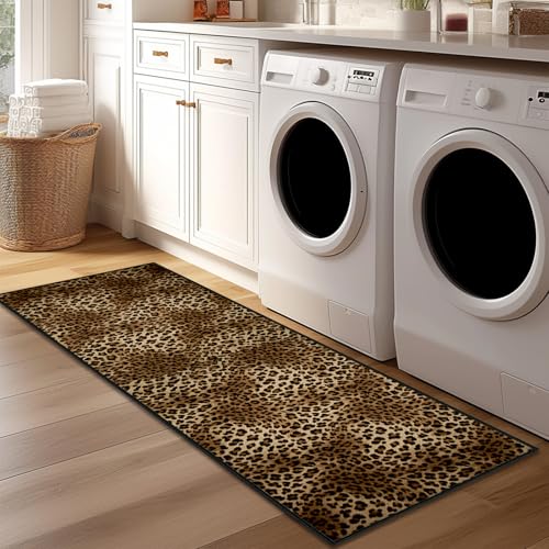 Tapete corredor animal print 2x6 pies marrón miniatura 5