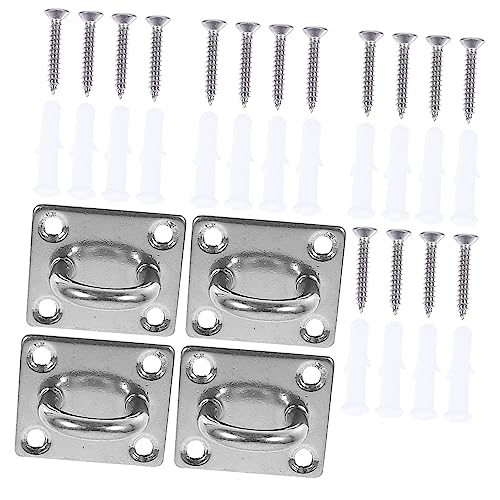 MUCKLILY Sturdy Ceiling Hooks 4 Pack Fan Hanging Hooks Easy Installation Stainless Steel Ceiling Hangers