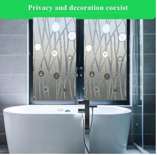 Image of SUNBIRD Window Film Privacy Colorful Window Sticker, Decorative Window Vinyl, Adhesive Home UV Blocking, Heat Insulation Static Cling for Bathroom Office (24 X 120 INCHES, Vine BEL Frosted)