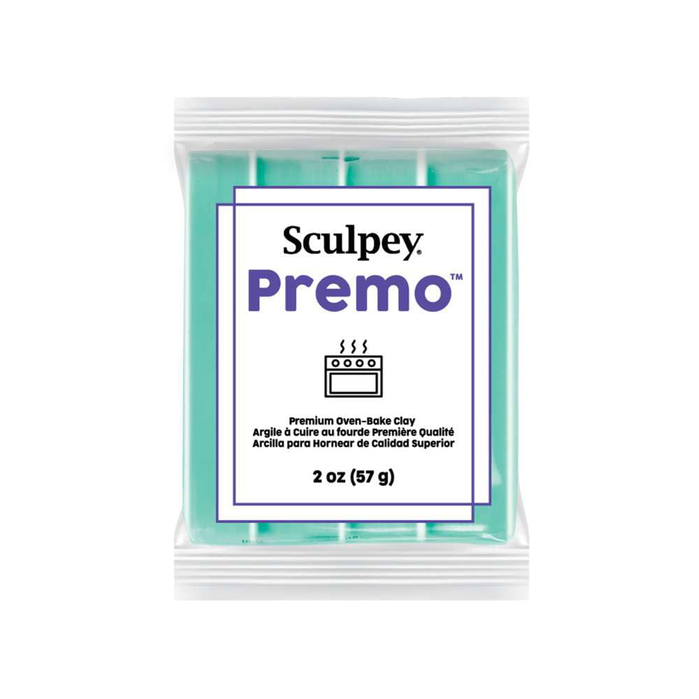 Sculpey Premo™ Polymer Oven-Bake Clay, Mint Green, Non Toxic, 2 oz. bar, Great for Jewelry Making, Holiday, DIY, Mixed Media and Home décor Projects.