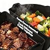 Silicone Slow Cooker Divider Insert for 6-8 Quart Oval Crock Pot, Reusable Heat Resistant Liners, Cook Two Meals at Once without Mixing Flavors, BPA-Free, Dishwasher Safe (Grey, 2-Pack) #3