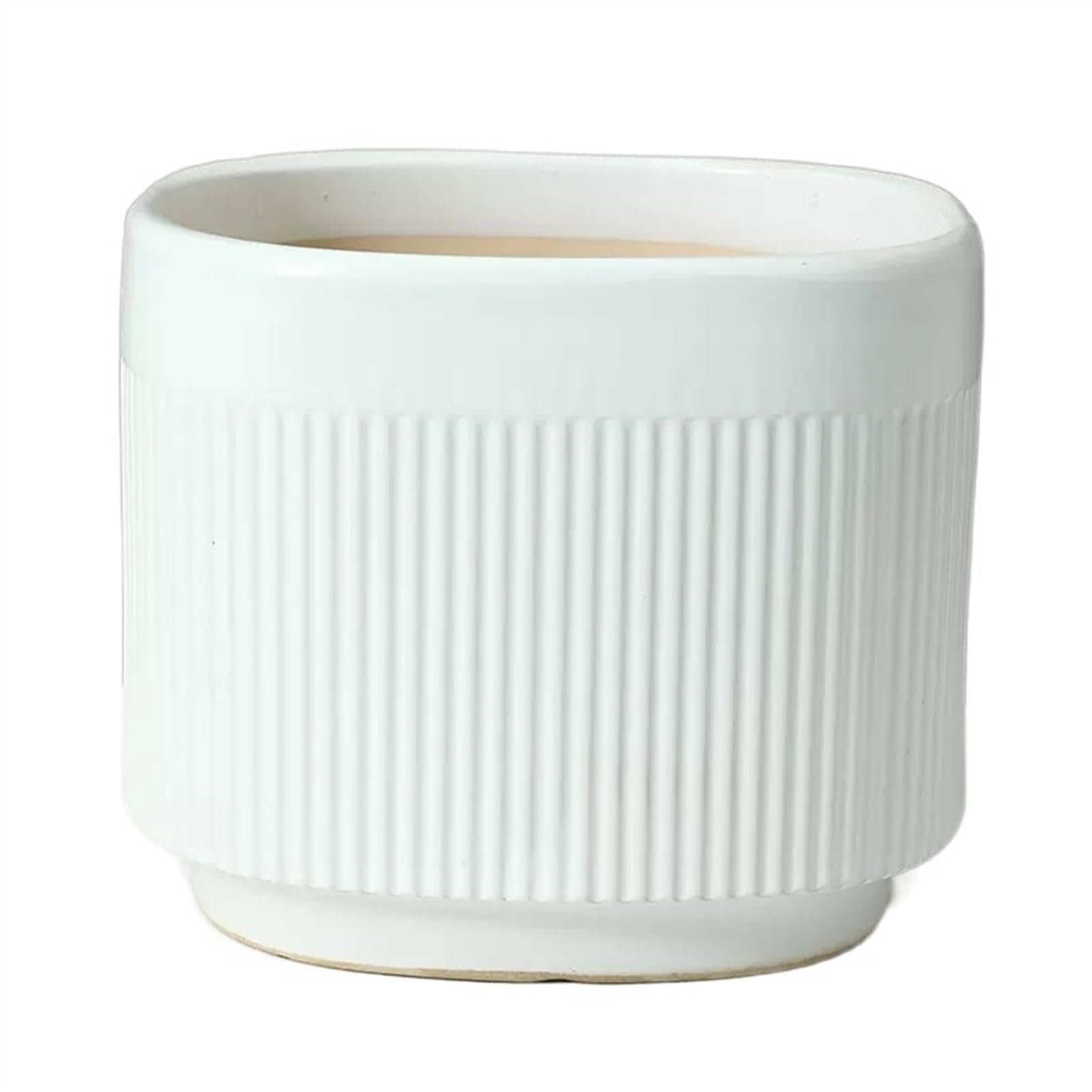 vasi per piante Vasi for piante Vasi da fiori bianchi puri quadrilateri in ceramica traspirante addensata Fioriere semplici for la coltivazione di piante verdi da interno for esterni Vasetti Per Piant