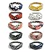 Produktbild DRESHOW Damen Boho Verdrehte Stirnbänder für Jahrgang Blume Gedruckt Criss Cross Elastische Kopf Wickeln Niedlich Haarschmuck 10 Packung