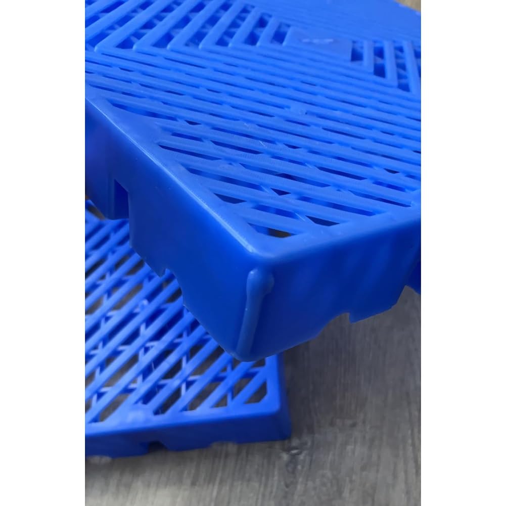 1 szt. Plastikowa paleta, modułowa podkładka do przechowywania HDPE - wodoodporna oddychająca, stojaki na artykuły do garażu supermarketu piwnicy stodoły suchej (kolor: niebieski, rozmiar: 100 x 50 x