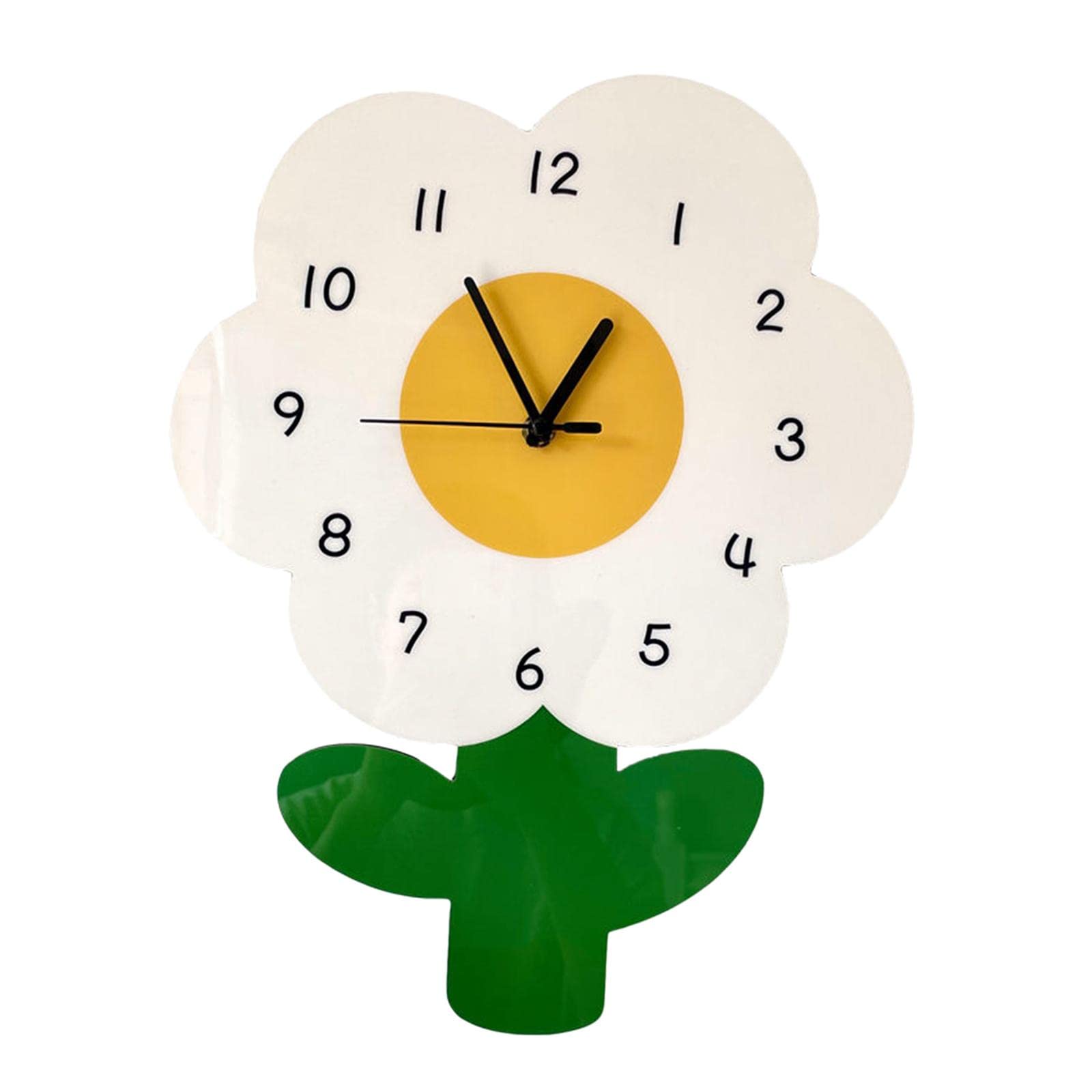 FLCPJGV Wall Clock Flower Hanging Clock Creative Ornament Artwork
