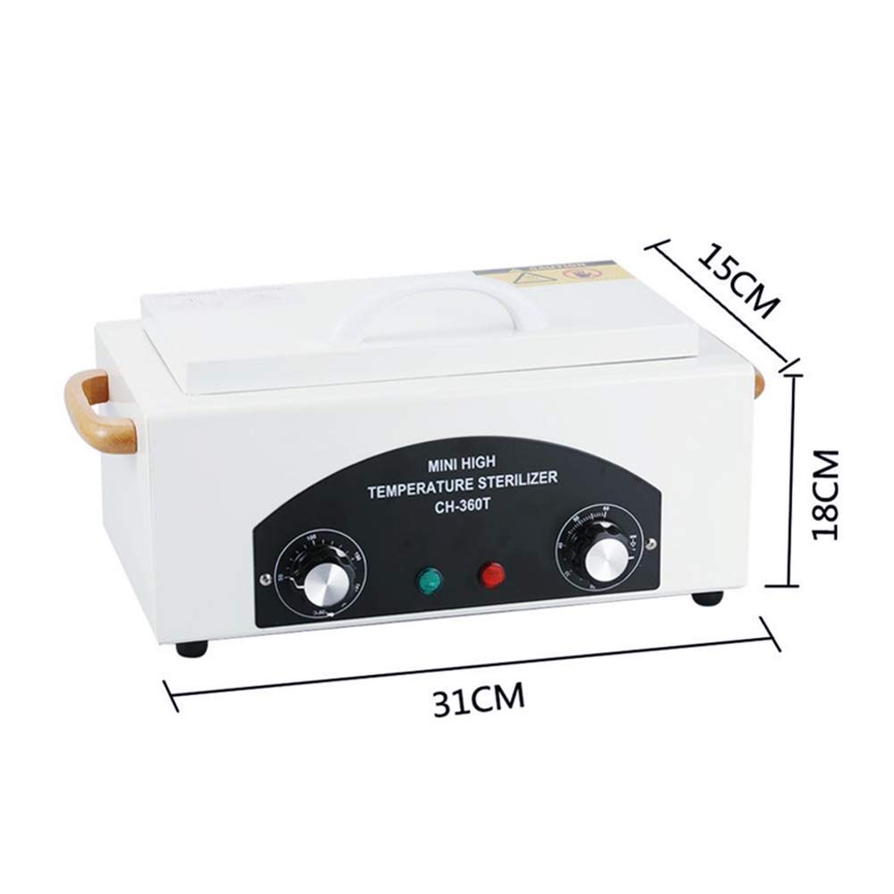 300W Calor Alto Temperatura Esterilizador Caja Mini Desinfección Gabinete para Uñas Manicura Herramienta Facial Piel Belleza Salón Limpieza Equipo (220 ℃)