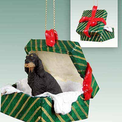 Conversation ConceptsGordon Setter Gift Box Green Ornament by Conversation Concepts
