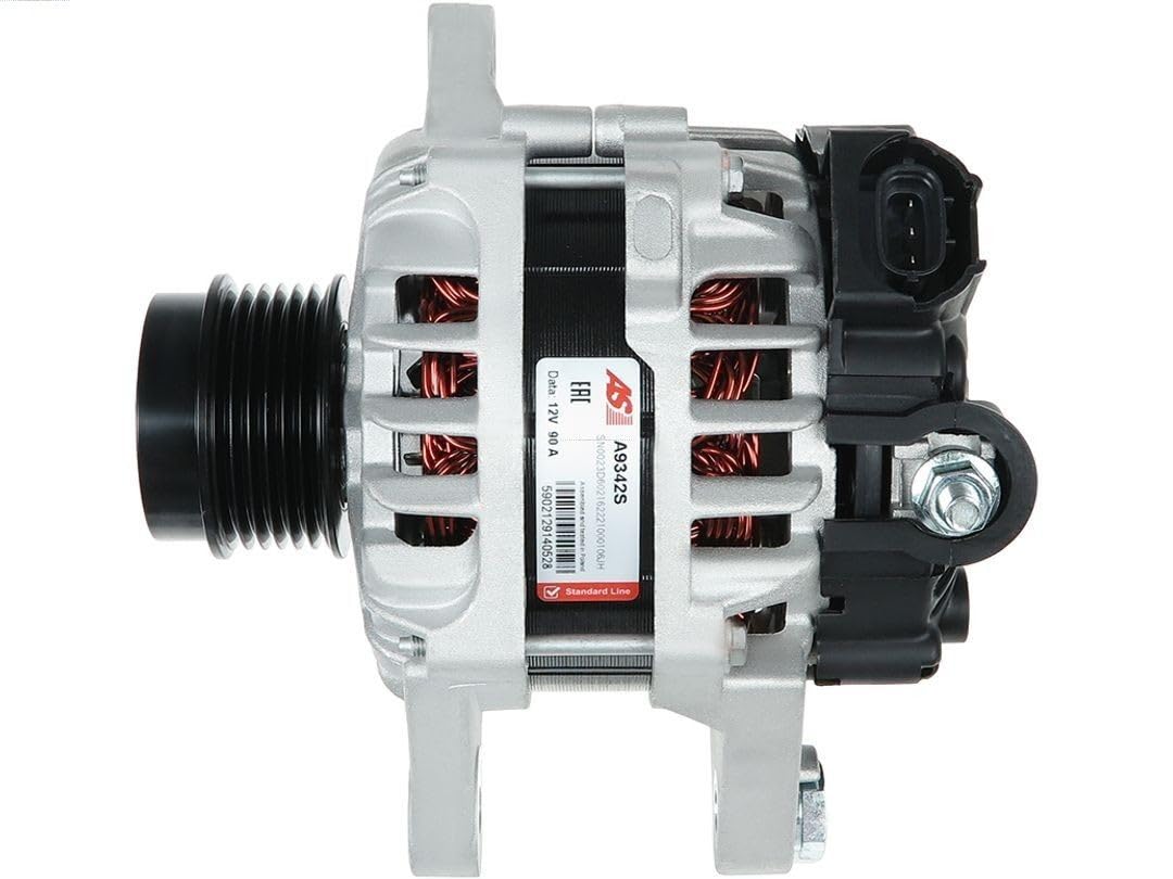 AS-PL Alternatore A9342S 90A generatore con puleggia a ruota libera Compatibilità con HYUNDAI i20 PB, PBT, KIA RIO III UB
