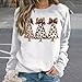 HOTYD Christmas Sweatshirt for Women Christmas Tree Sweatshirt Oversized Graphic Sweatshirt Plus Size Long Sleeve Crew Neck Sweatshirt Pullover Sweatshirt Womens Christmas Clothes White 01 3XL