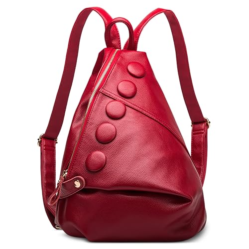 DIRRONA Antivol Sac à Dos Femme Cuir Véritable Sac à Bandoulière Décontracté Voyage Élégant...