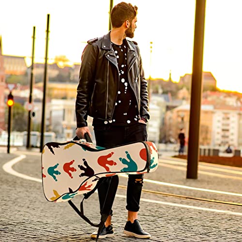 Housse imperméable pour guitare acoustique avec double bandoulière et poche Motif empreinte de dinosaure, Multicolore 01… - Les Beatles, Paul McCartney, John Lennon, RIngo Starr, George Harrison Housse imperméable pour guitare acoustique avec double bandoulière et poche Motif empreinte de dinosaure, Multicolore 01… – Image 7