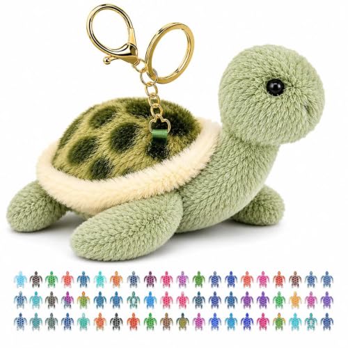 Sangtekus Turtle Style Keychain & Decorative Labels Soft Bag Charm for Backpack Purse & Keys Accessory for Teens & Adults (Not a Toy 14+)