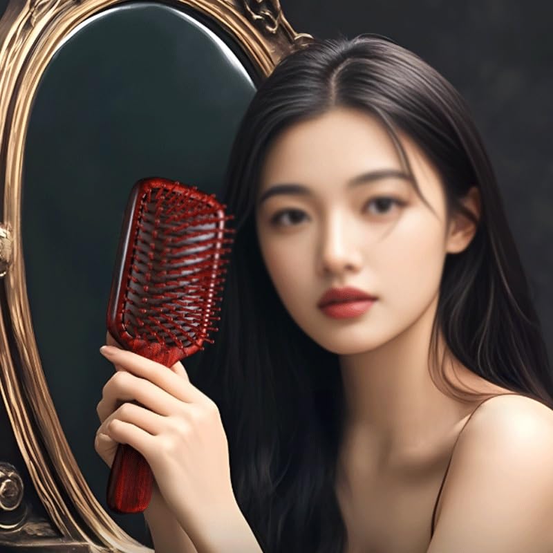 Fluffy Board Comb Household Air Cushion Solid Wood Women's Version
