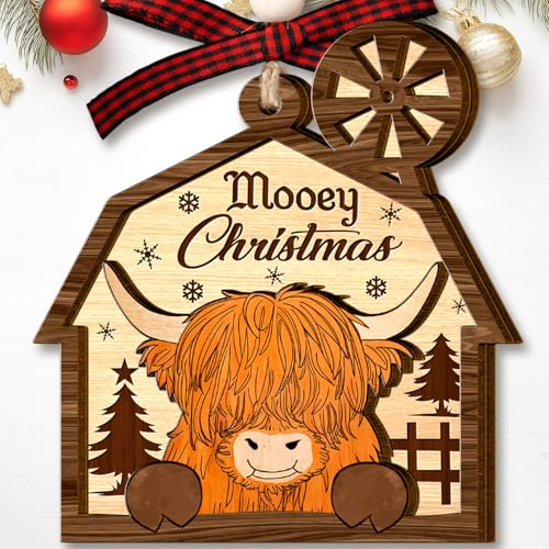 Highland Cow Christmas Ornament - Highland Cow...