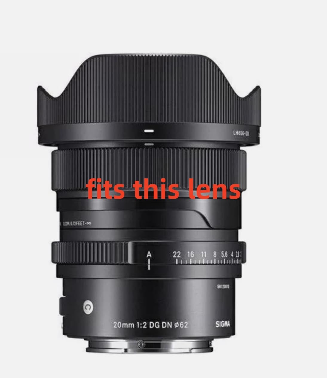 NEW Genuine 62mm Lens Hood LH656-03 Compatible with Sigma 20mm f/2 DG DN