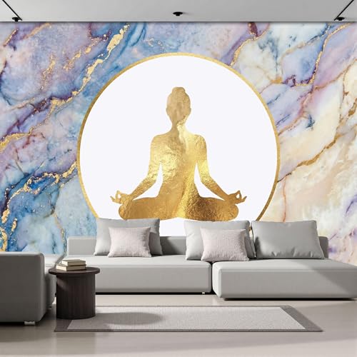 Papier peint silhouette méditation pour chambre cocon de sérénité