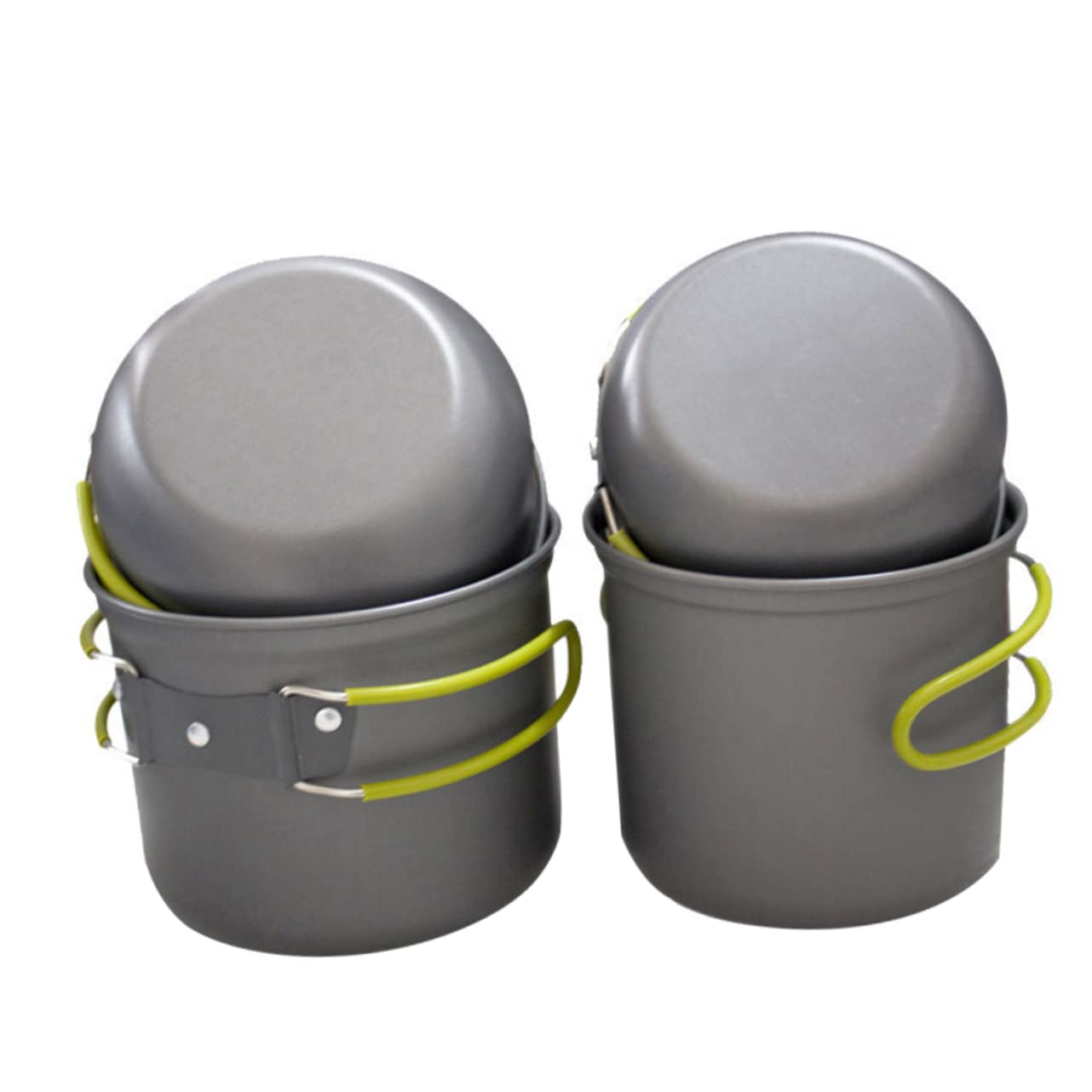 Milisten 1Set Portable Outdoor Cookware Lightweight Oxide Cooking Pan for Camping and Hiking Easy to Clean Heat Resistant Handles Person Capacity for Picnics